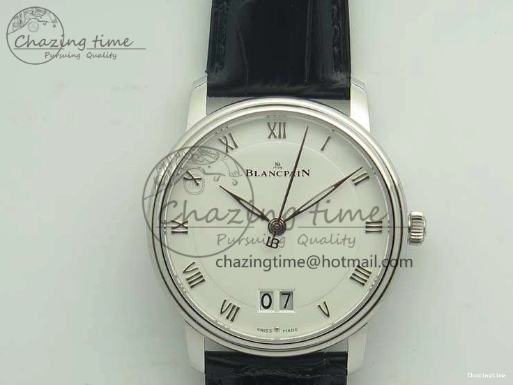 0305 SportInspired Villeret 6669 SS HG 1:1 Best Edition White Dial On Leather Strap V 8099